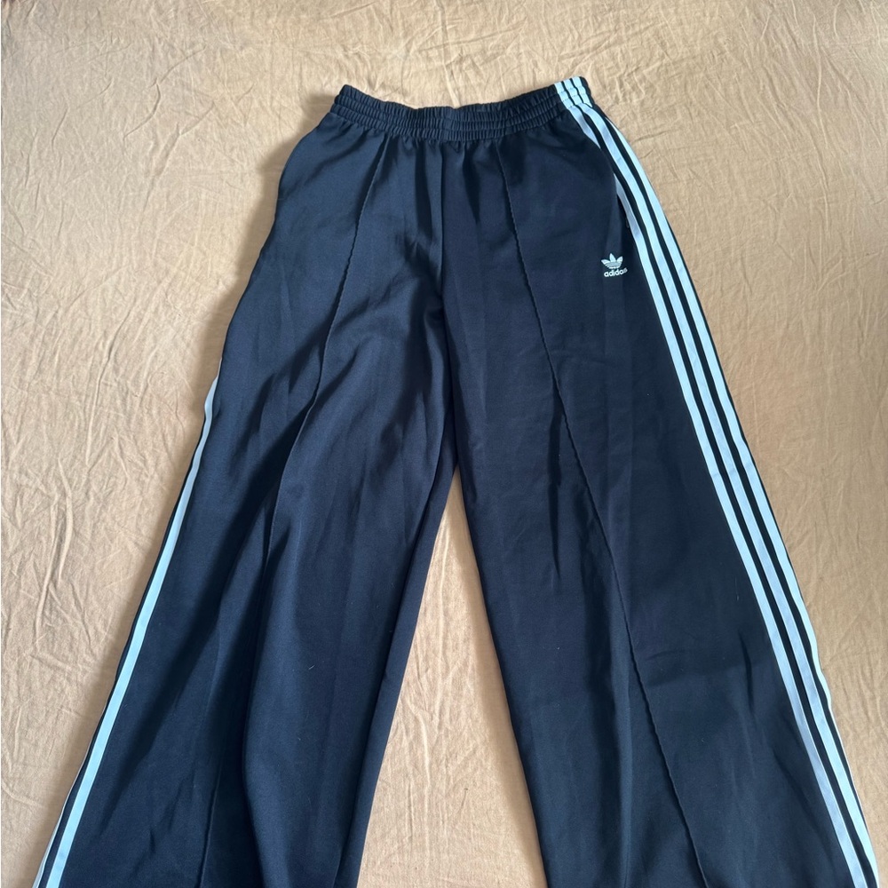 Adidas Originals Women’s Black Firebird Loose Wide Leg Pants